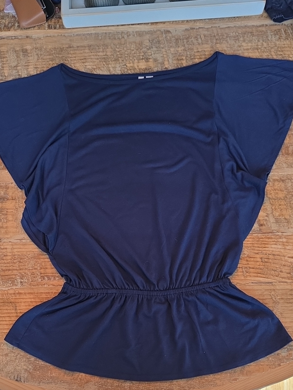 Old Navy Navy Peplum Top